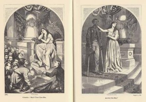 shall_i_trust_these_men_50 Pardon. Franchise. Columbia.-"Shall I trust these men, and not this man?" ~ Haper's Weekly, August 5, 1865