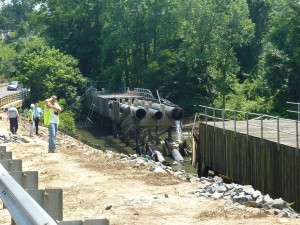 Patch. Swiming river water main break