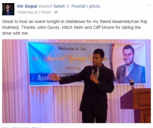 Vin fundraising for Raj Mukherji1